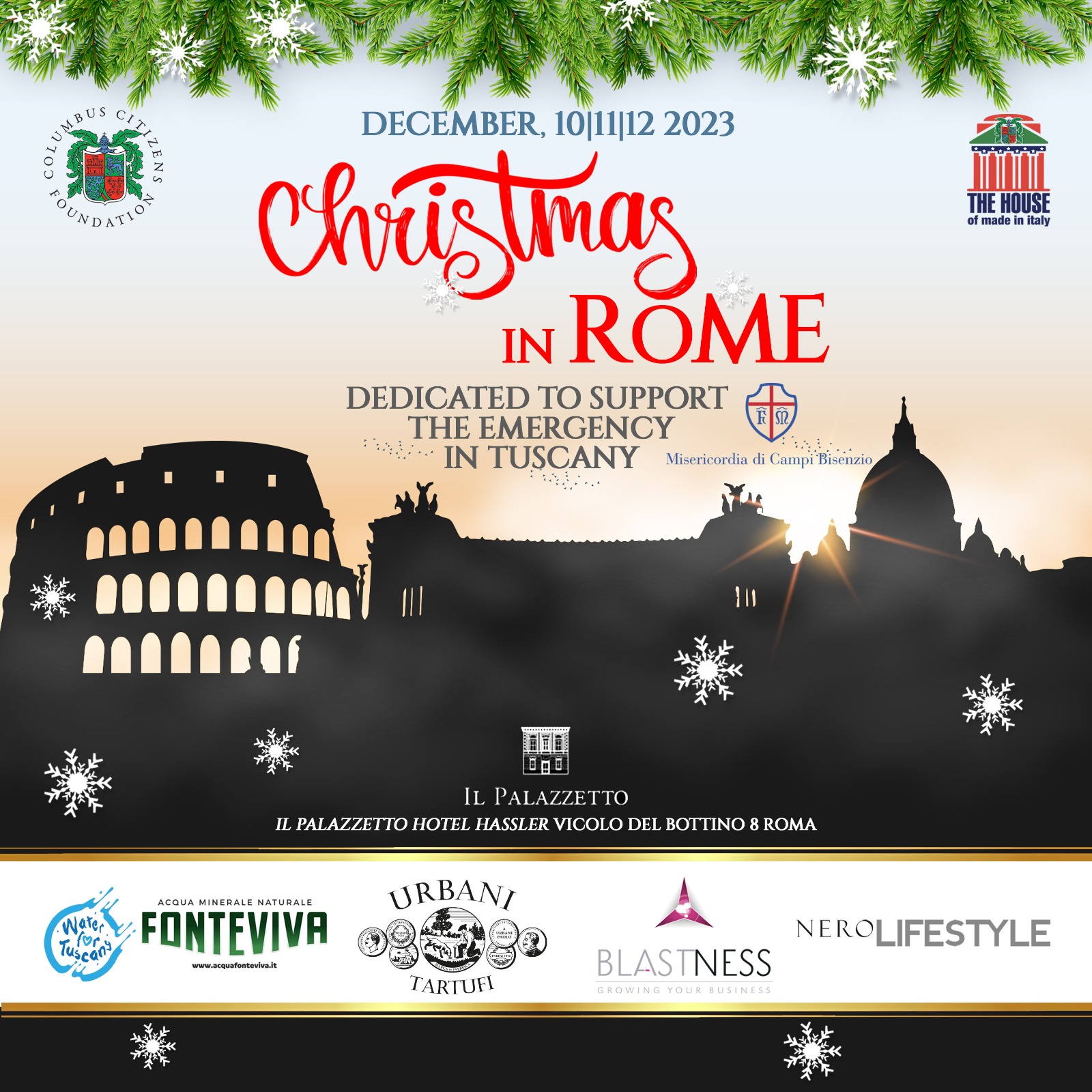 Urbani Tartufi sponsor ufficiale dell’evento “Christmas in Rome”